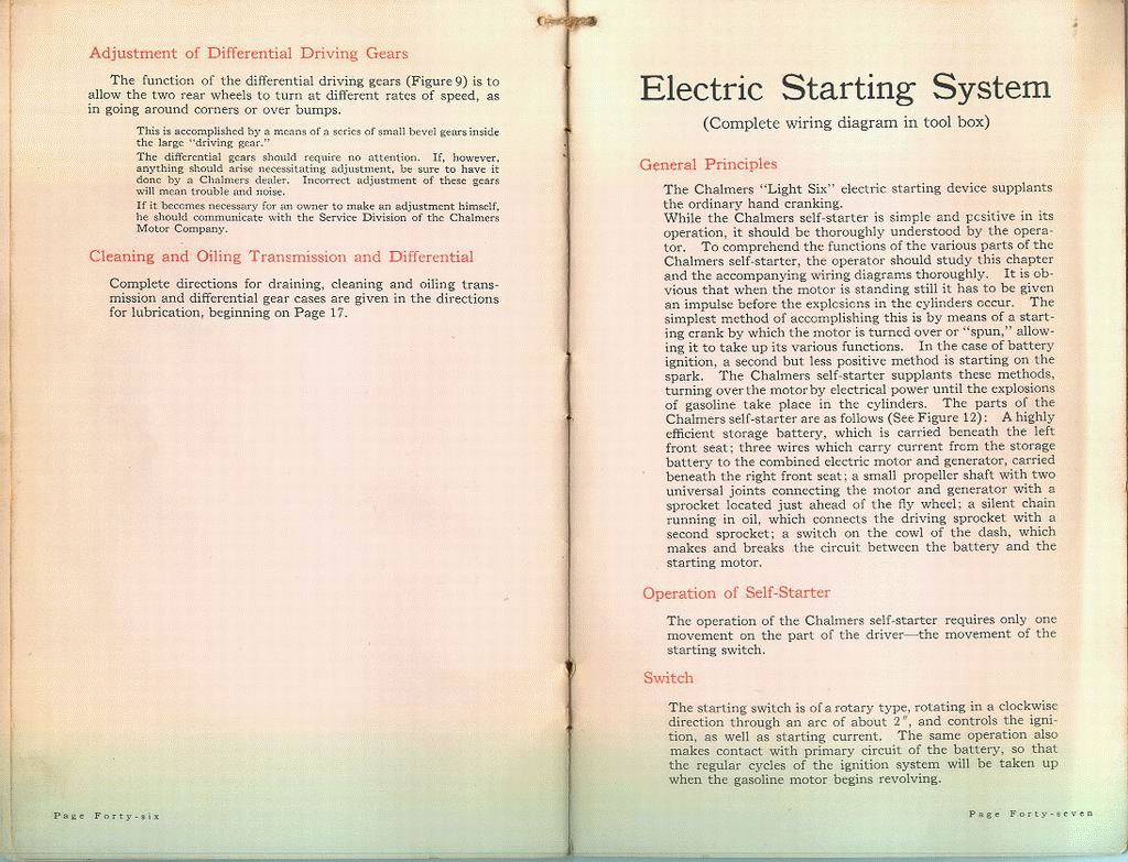 1915 Chalmers Book of Instructions Page 7